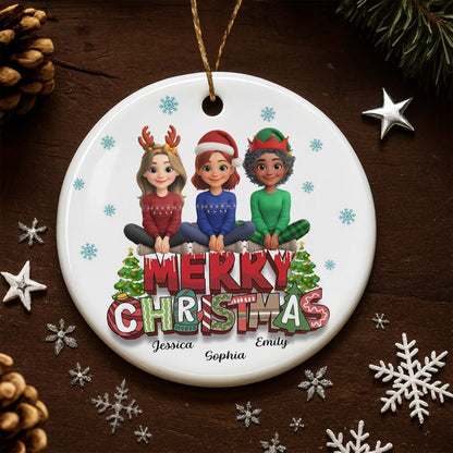 Merry Christmas Friends And Festive Symbols