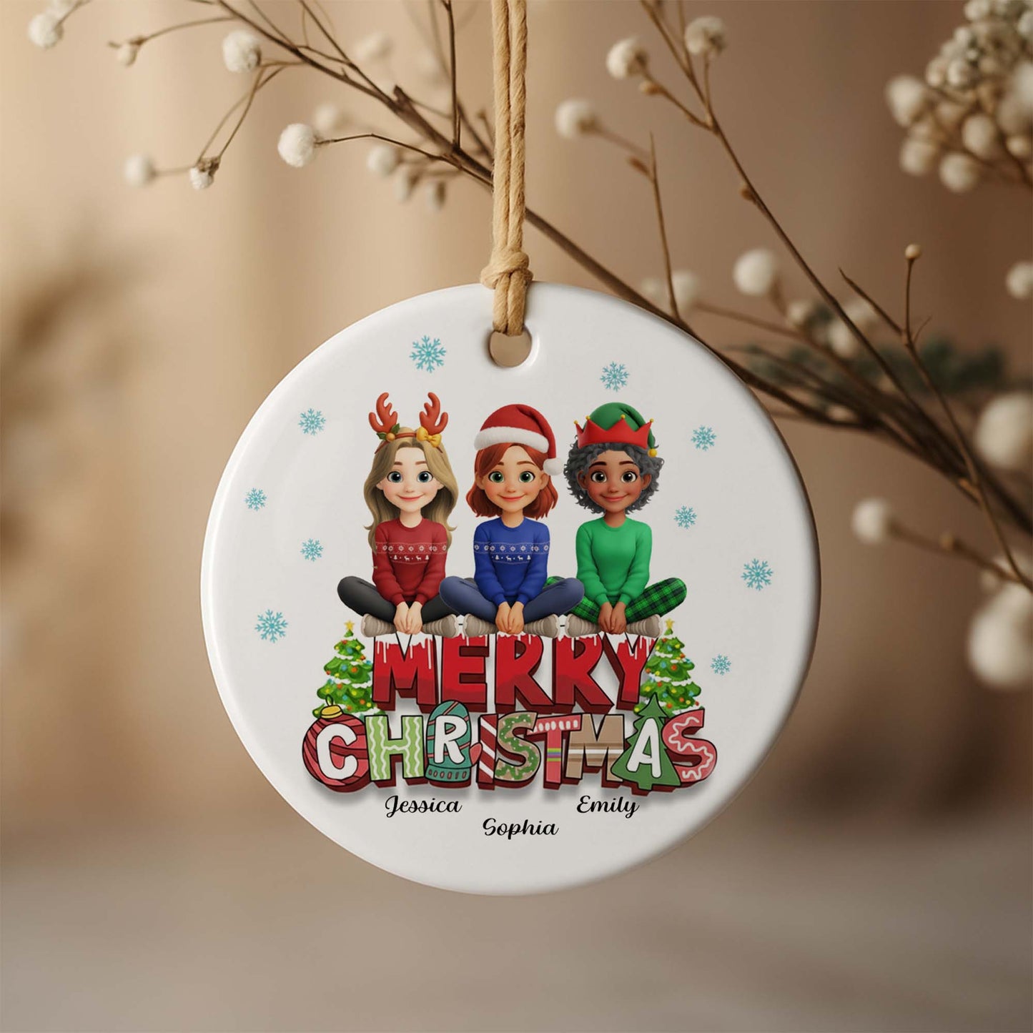 Merry Christmas Friends And Festive Symbols