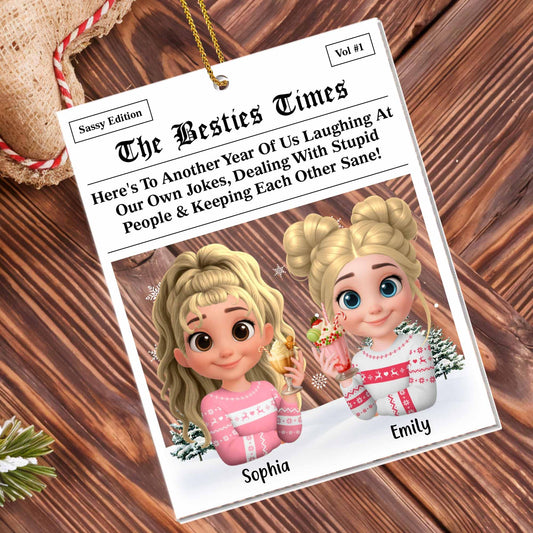 Here's To Another Year Of Us, Newspaper With Cartoon Girls