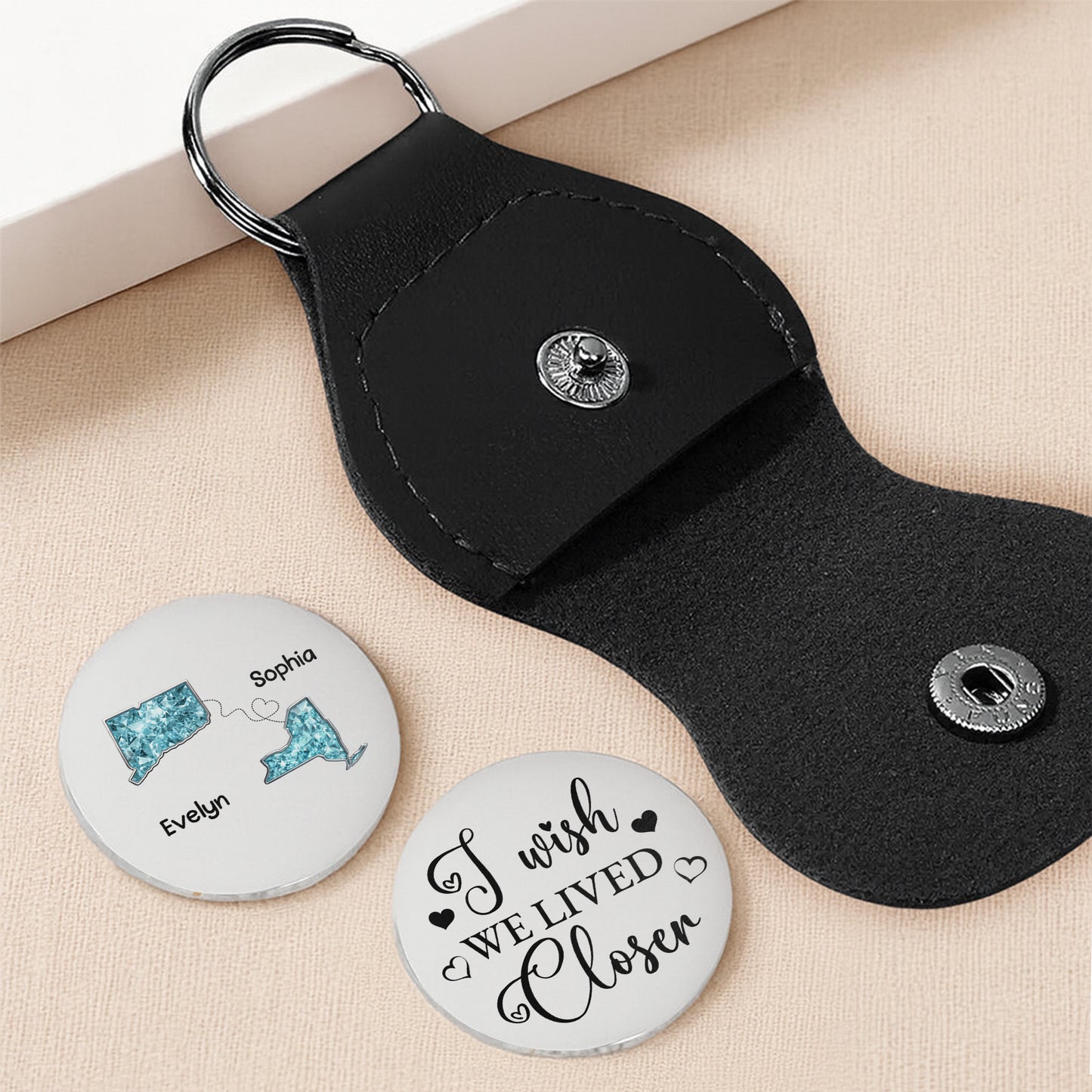 I Wish We Lived Closer, State Outlines With Hearts