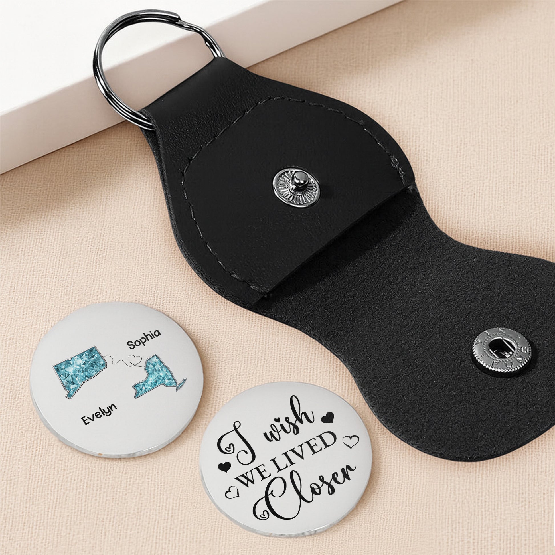 I Wish We Lived Closer, State Outlines With Hearts