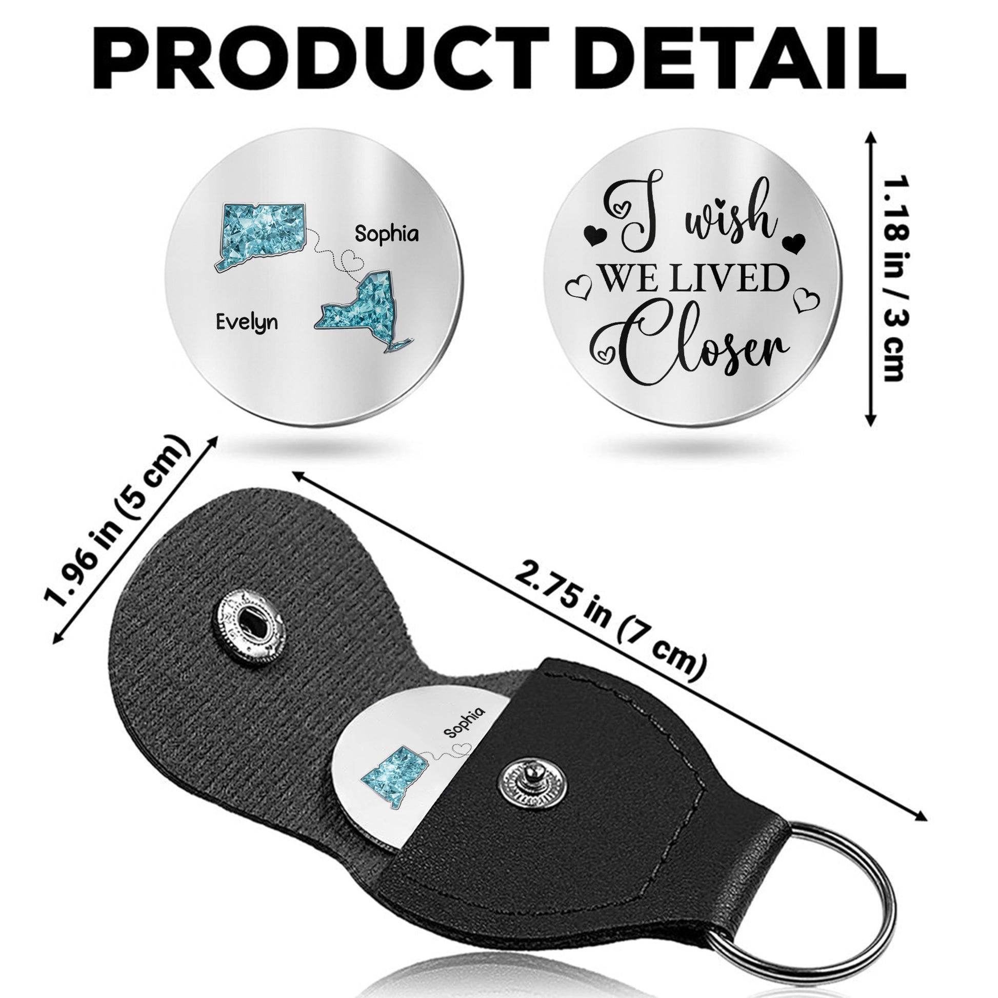 I Wish We Lived Closer, State Outlines With Hearts