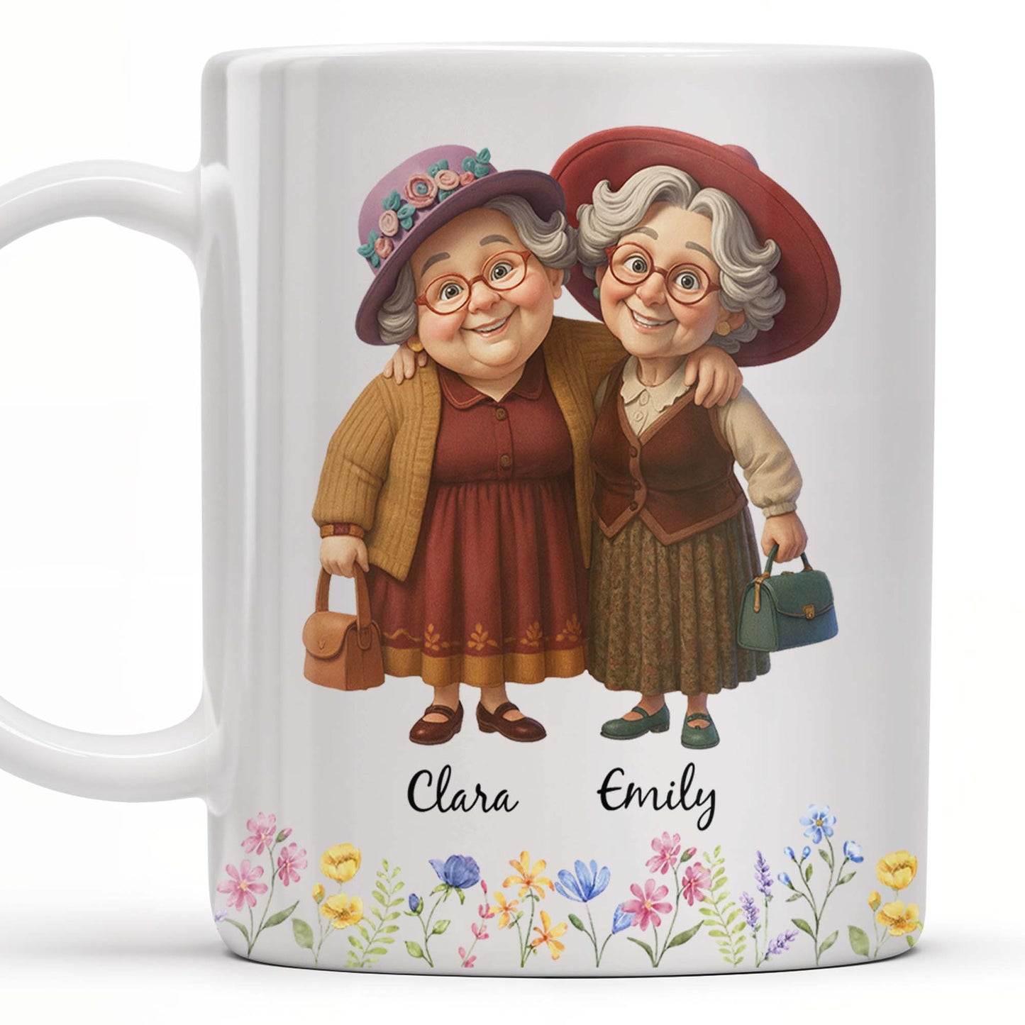 Thank You For Being My Unbiological Sister, Elderly Women & Flowers