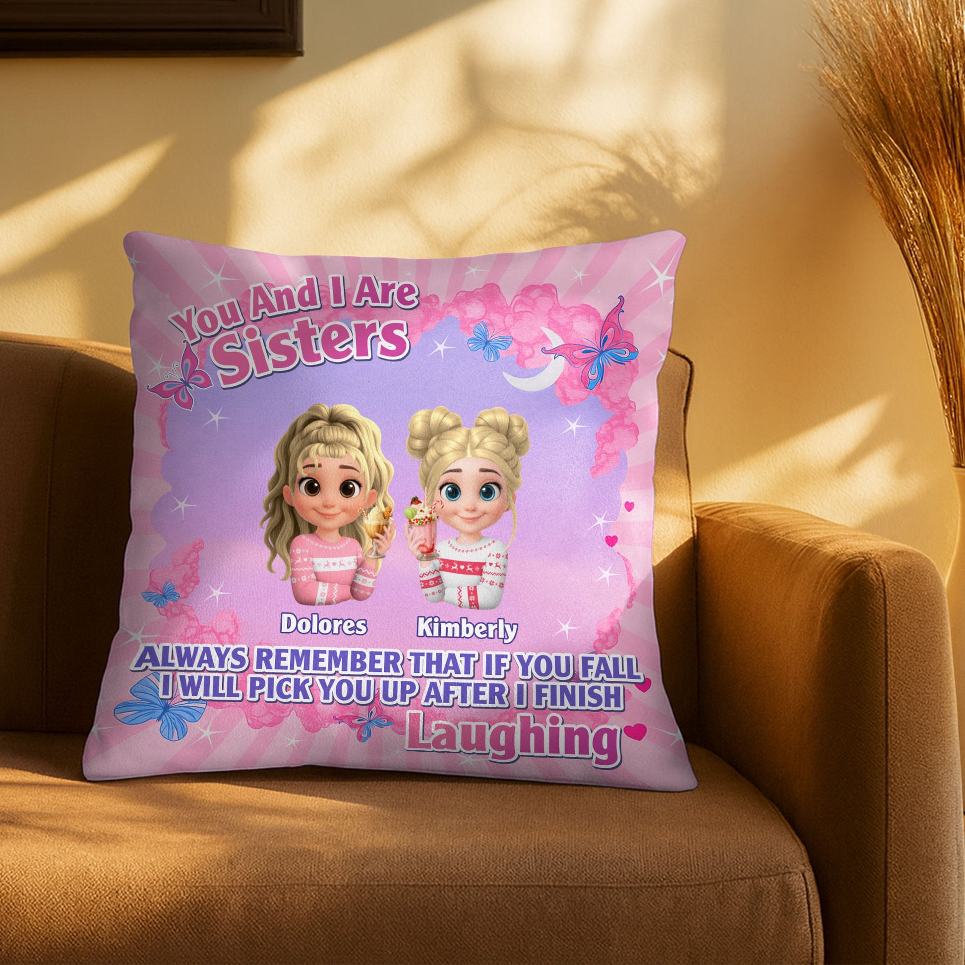 You And I Are Sisters, Animated Girls, Butterflies, Hearts