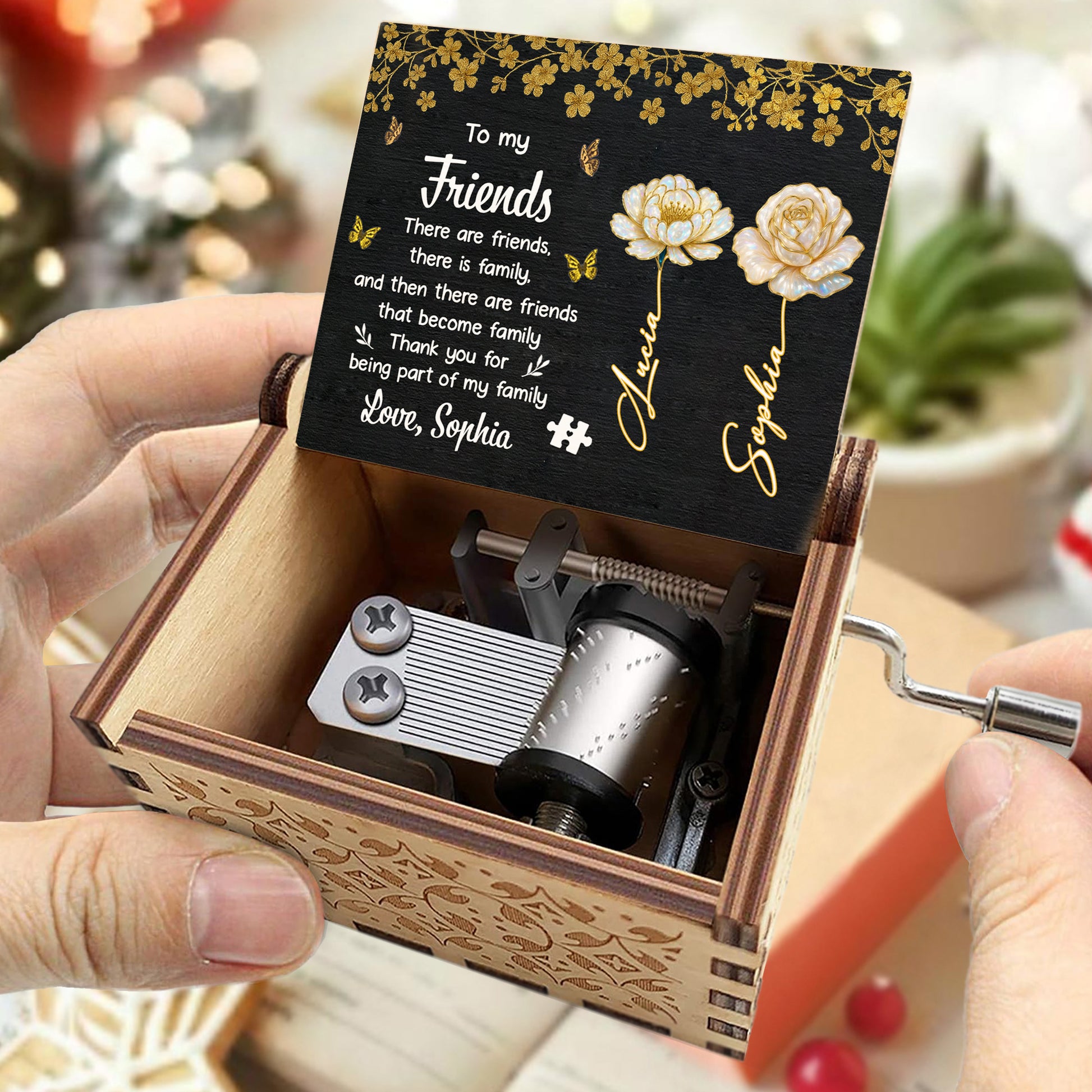 To My Friends, Flowers And Butterflies Music Box
