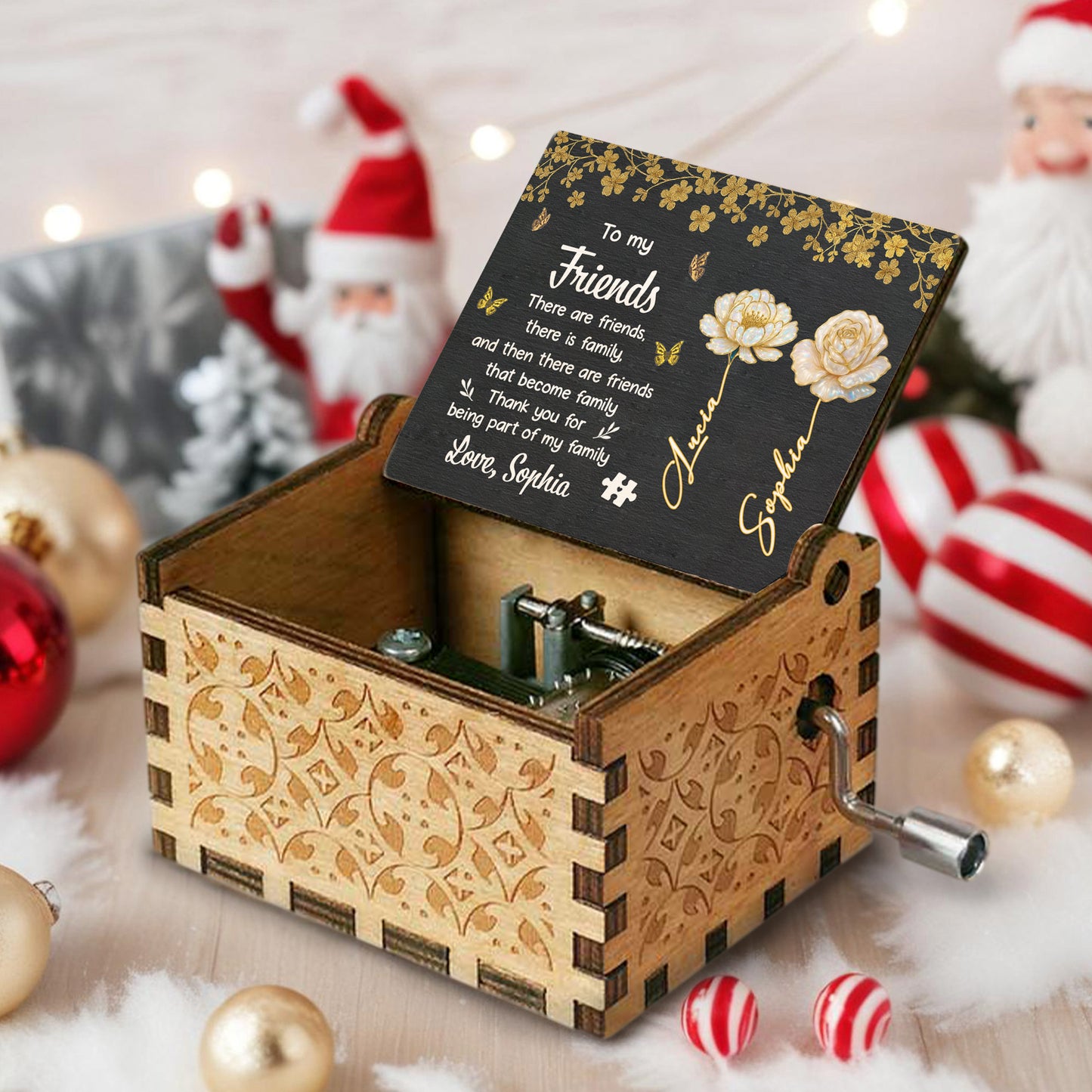 To My Friends, Flowers And Butterflies Music Box