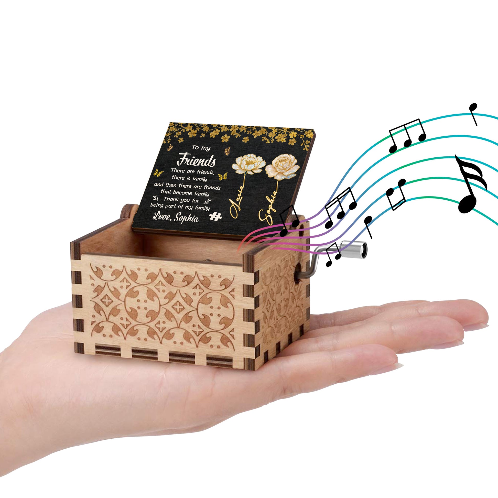 To My Friends, Flowers And Butterflies Music Box