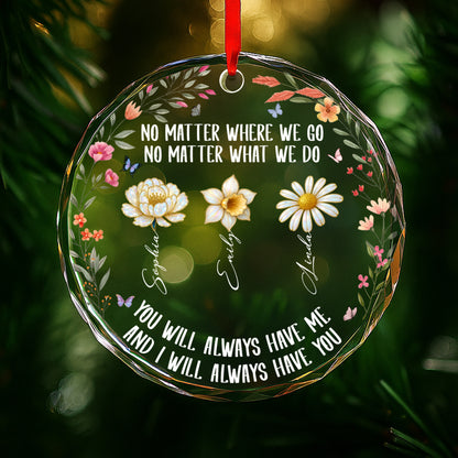 No Matter Where We Go, Flowers Circle Ornament