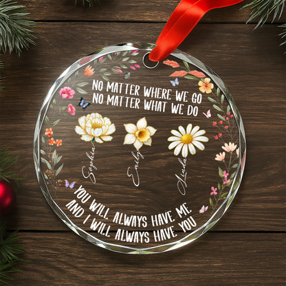 No Matter Where We Go, Flowers Circle Ornament