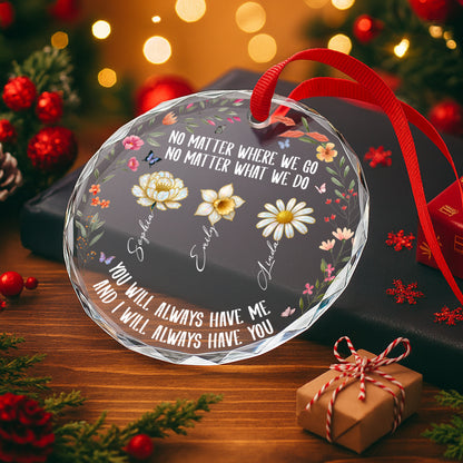 No Matter Where We Go, Flowers Circle Ornament