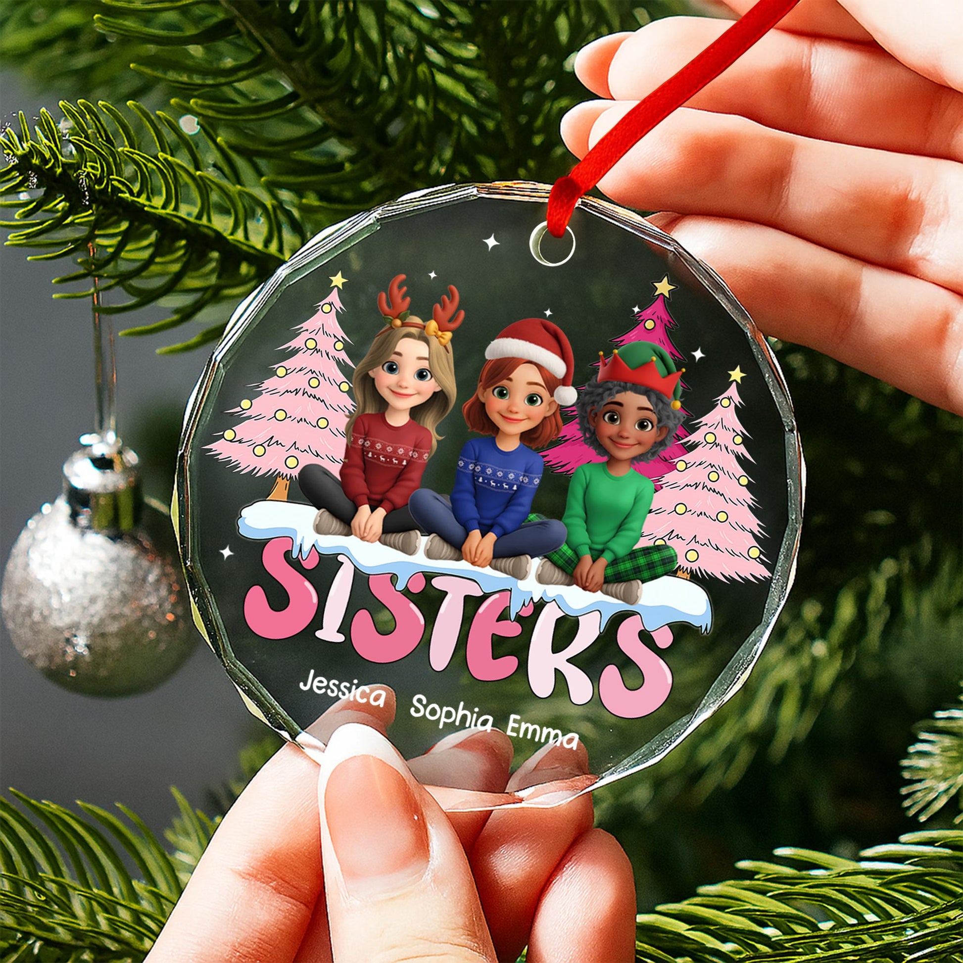 Celebrate Sisterhood With Festive Christmas Tree Design