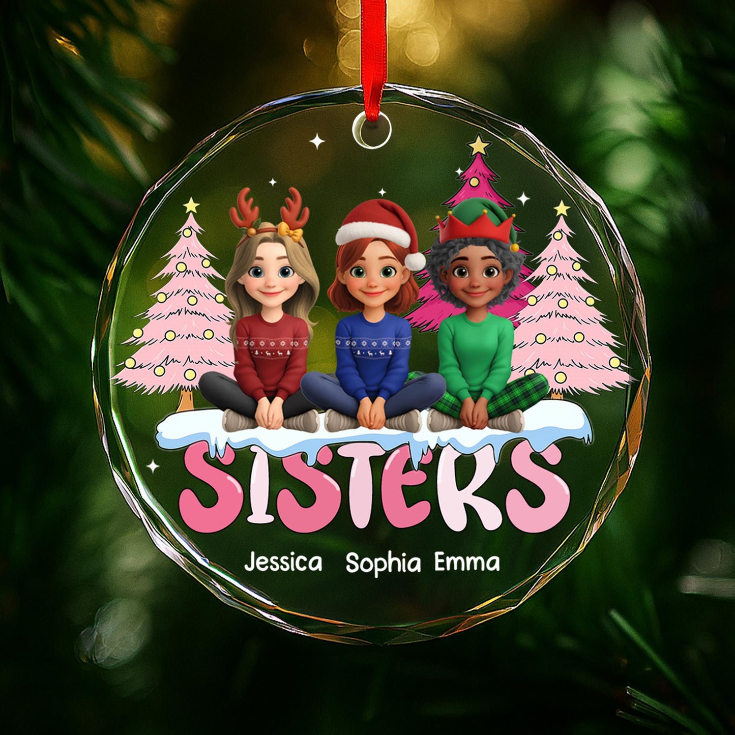 Celebrate Sisterhood With Festive Christmas Tree Design