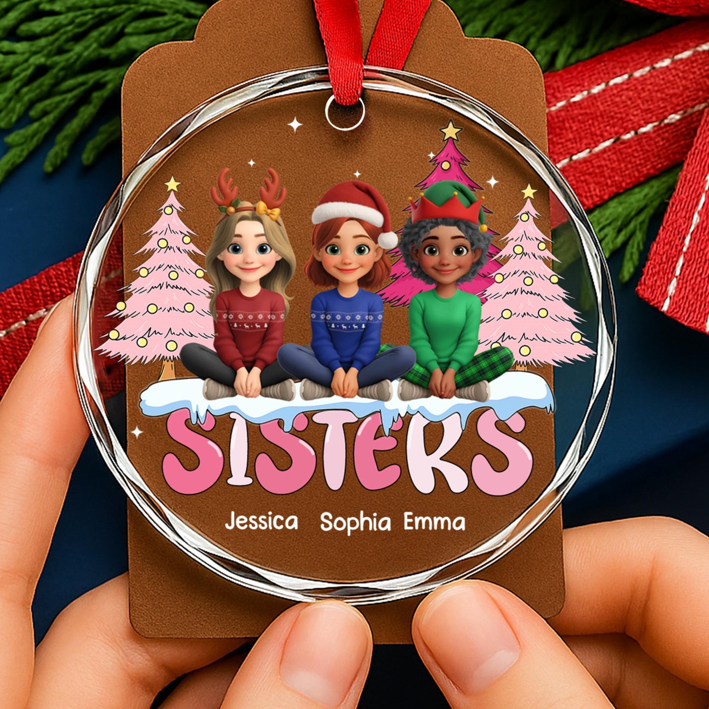 Celebrate Sisterhood With Festive Christmas Tree Design