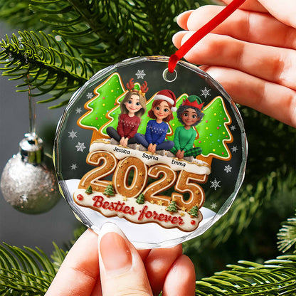 Besties Forever With Christmas Trees and Holiday Cookies