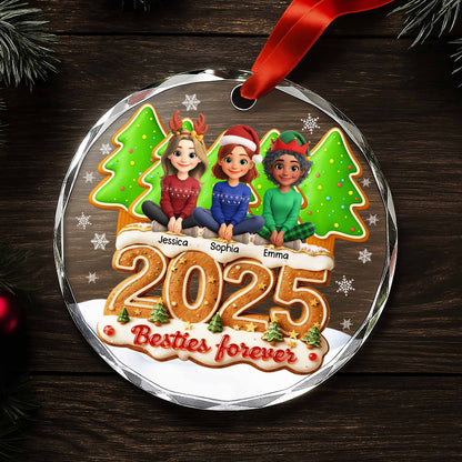 Besties Forever With Christmas Trees and Holiday Cookies