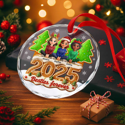 Besties Forever With Christmas Trees and Holiday Cookies