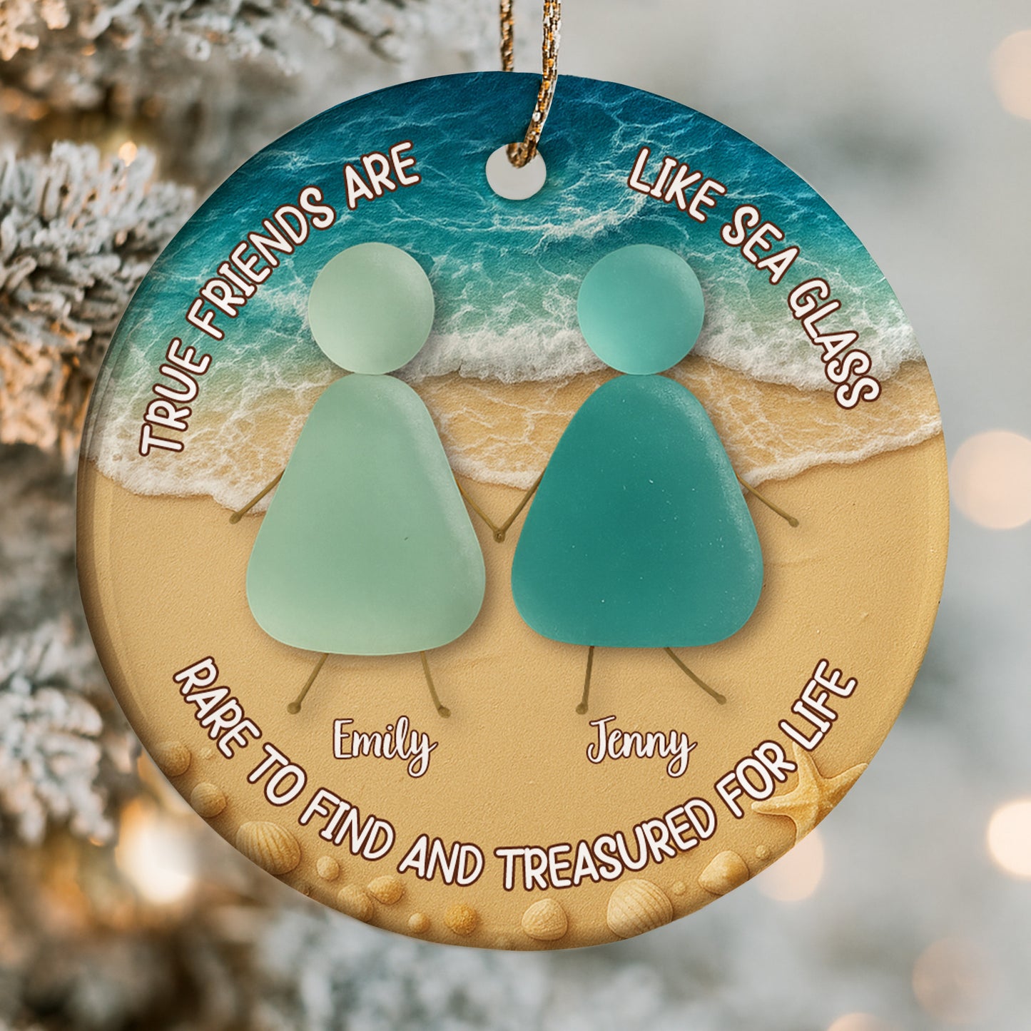 True Friends Are Like Sea Glass, Beach Ornament