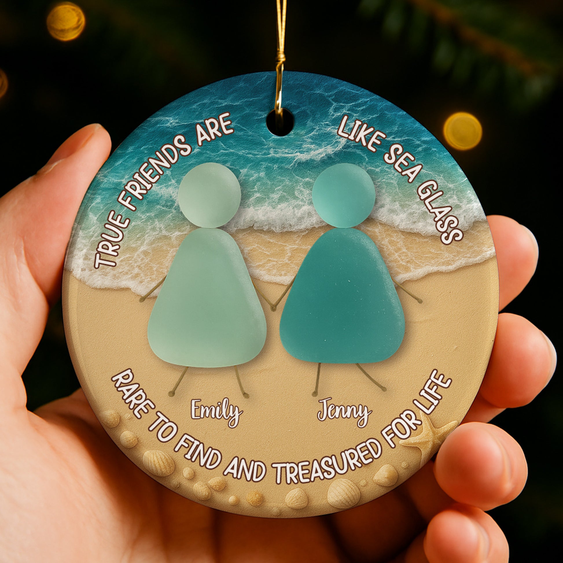 True Friends Are Like Sea Glass, Beach Ornament
