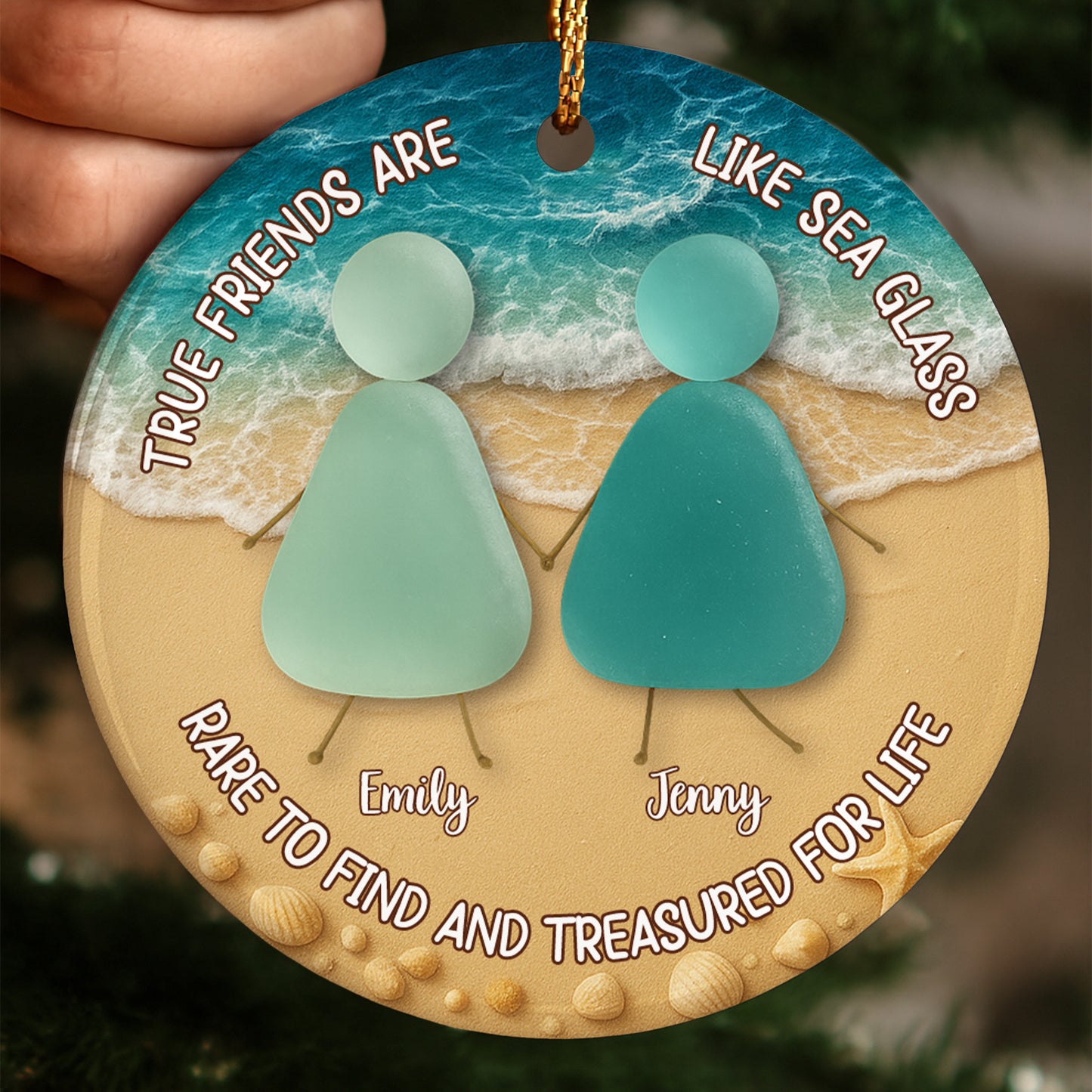 True Friends Are Like Sea Glass, Beach Ornament