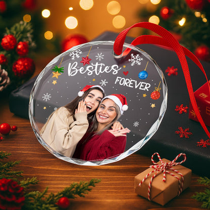 Besties Forever With Santa Hats And Christmas Decorations