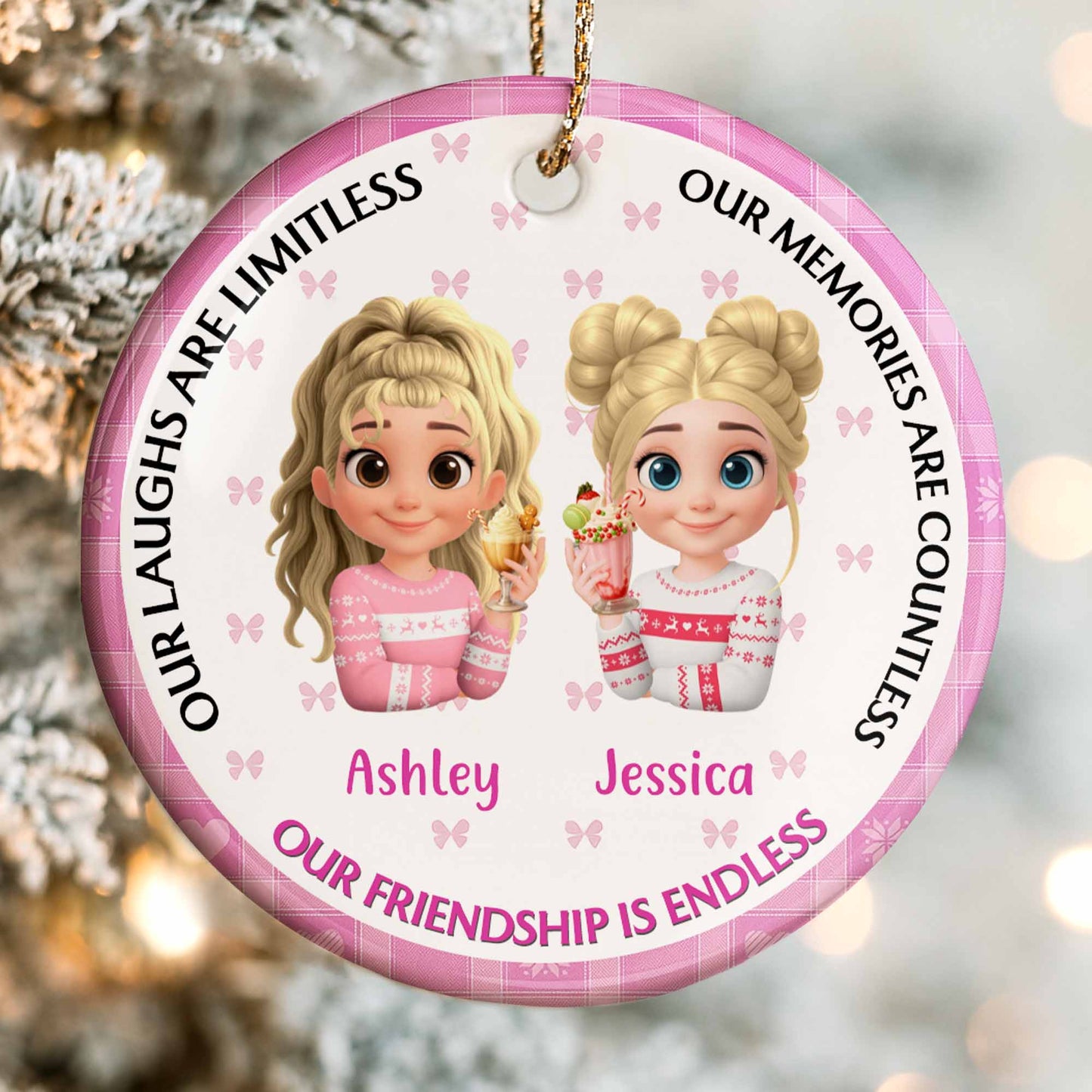 Our Laughs Are Limitless, Friendship Ornament Featuring Girls