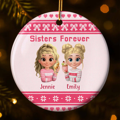 Besties Forever With Animated Girls In Holiday Sweaters