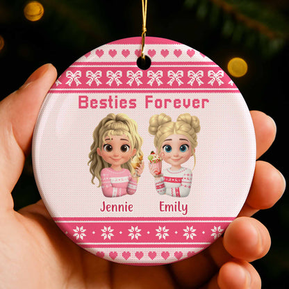 Besties Forever With Animated Girls In Holiday Sweaters