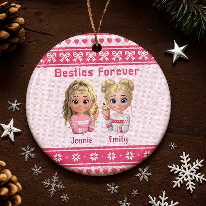 Besties Forever With Animated Girls In Holiday Sweaters