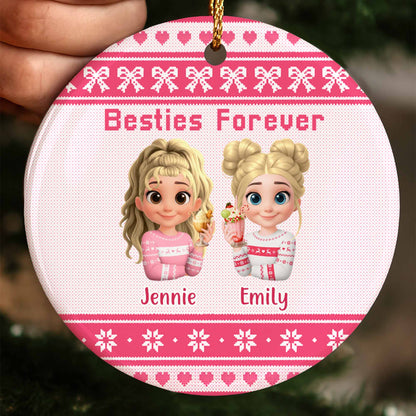 Besties Forever With Animated Girls In Holiday Sweaters