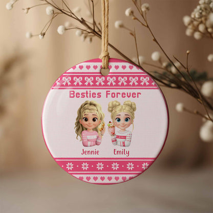 Besties Forever With Animated Girls In Holiday Sweaters