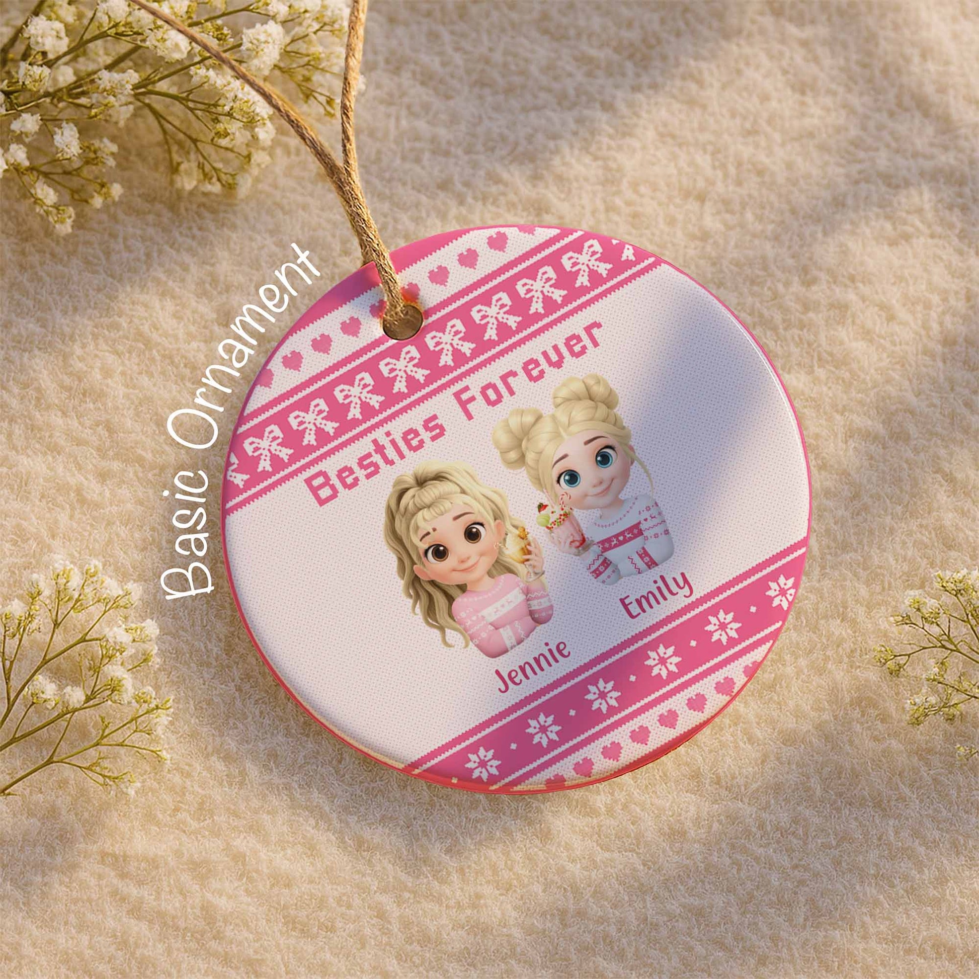 Besties Forever With Animated Girls In Holiday Sweaters