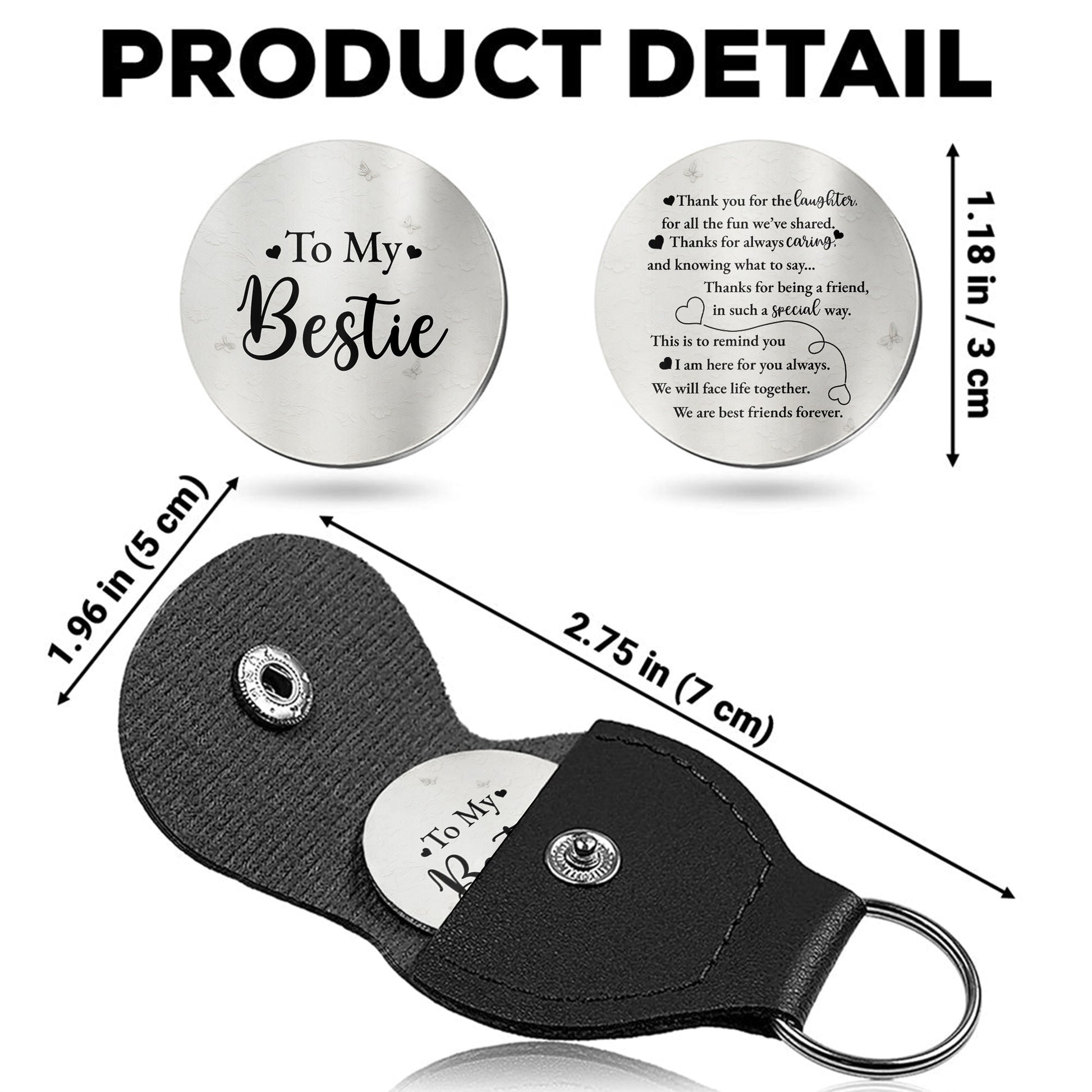 To My Bestie, Best Friends Forever With Hearts