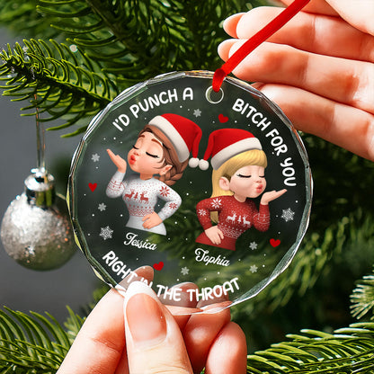 I'd Punch A B***h For You, Festive Christmas Sweater Design