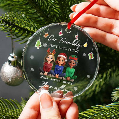 Our Friendship Isn’t A Big Thing, Cartoon Friends With Christmas Hats