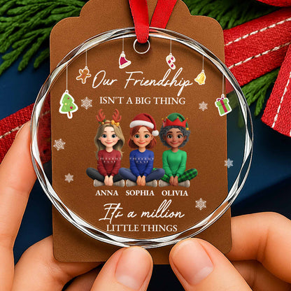 Our Friendship Isn’t A Big Thing, Cartoon Friends With Christmas Hats