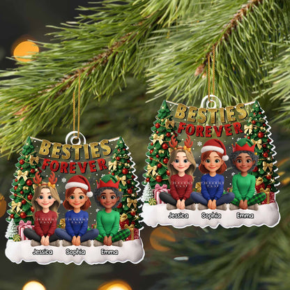 Besties Forever With Christmas Tree And Gifts