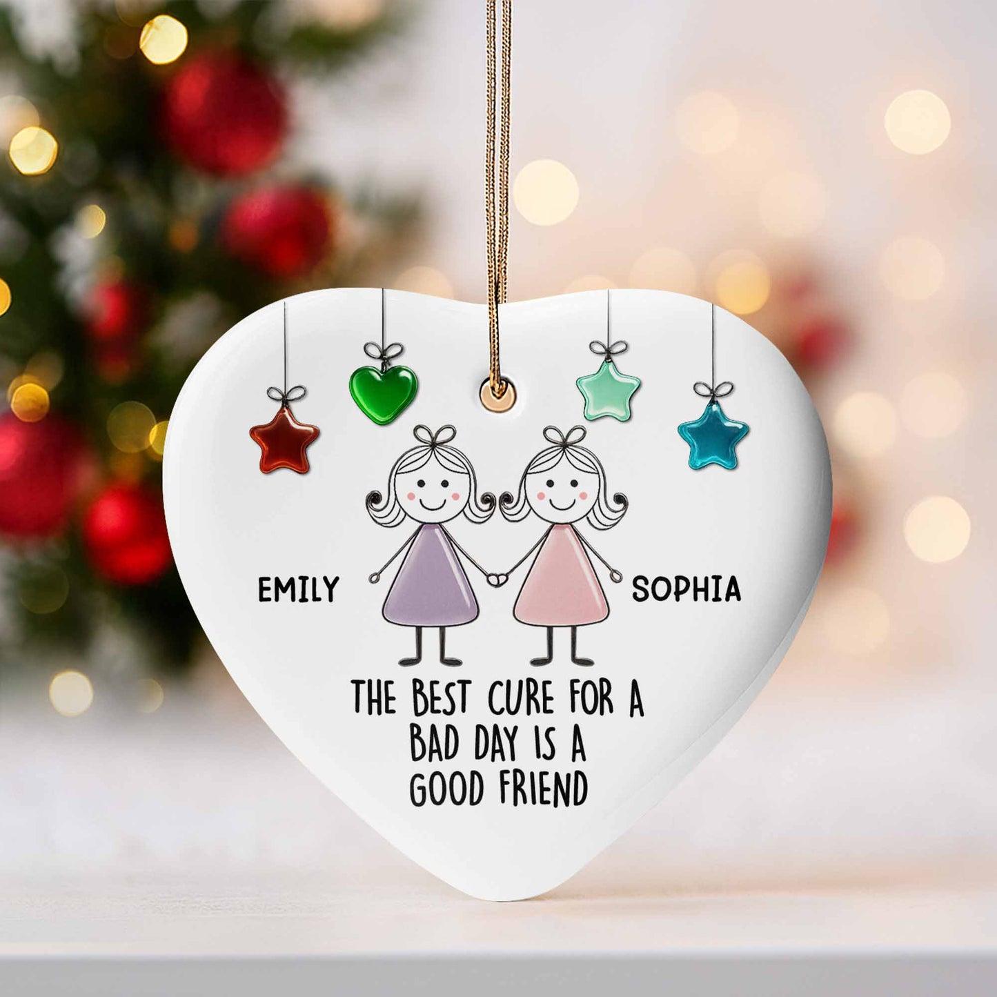 The Best Cure For A Bad Day Is A Good Friend, Stars and Hearts