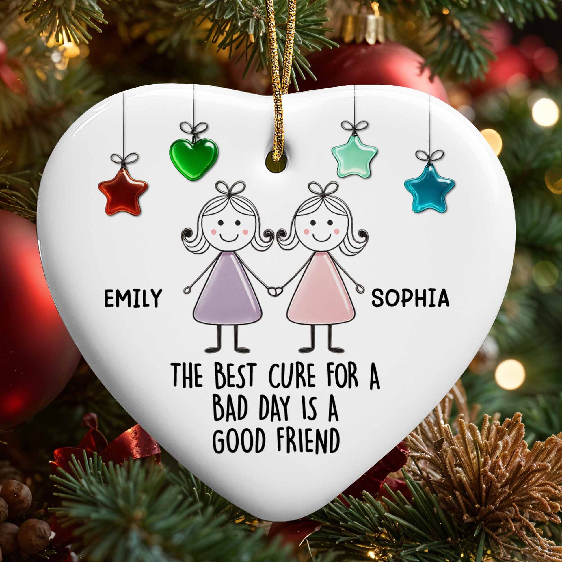 The Best Cure For A Bad Day Is A Good Friend, Stars and Hearts