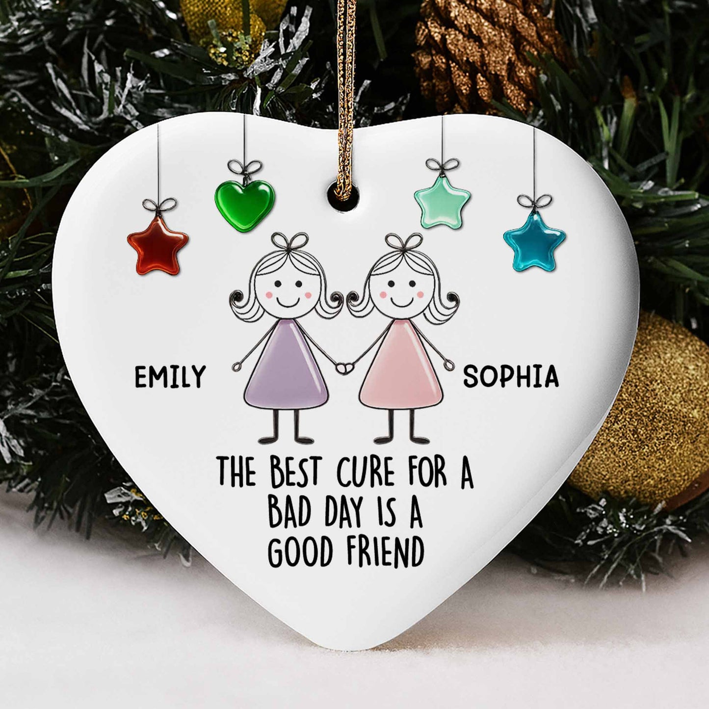 The Best Cure For A Bad Day Is A Good Friend, Stars and Hearts