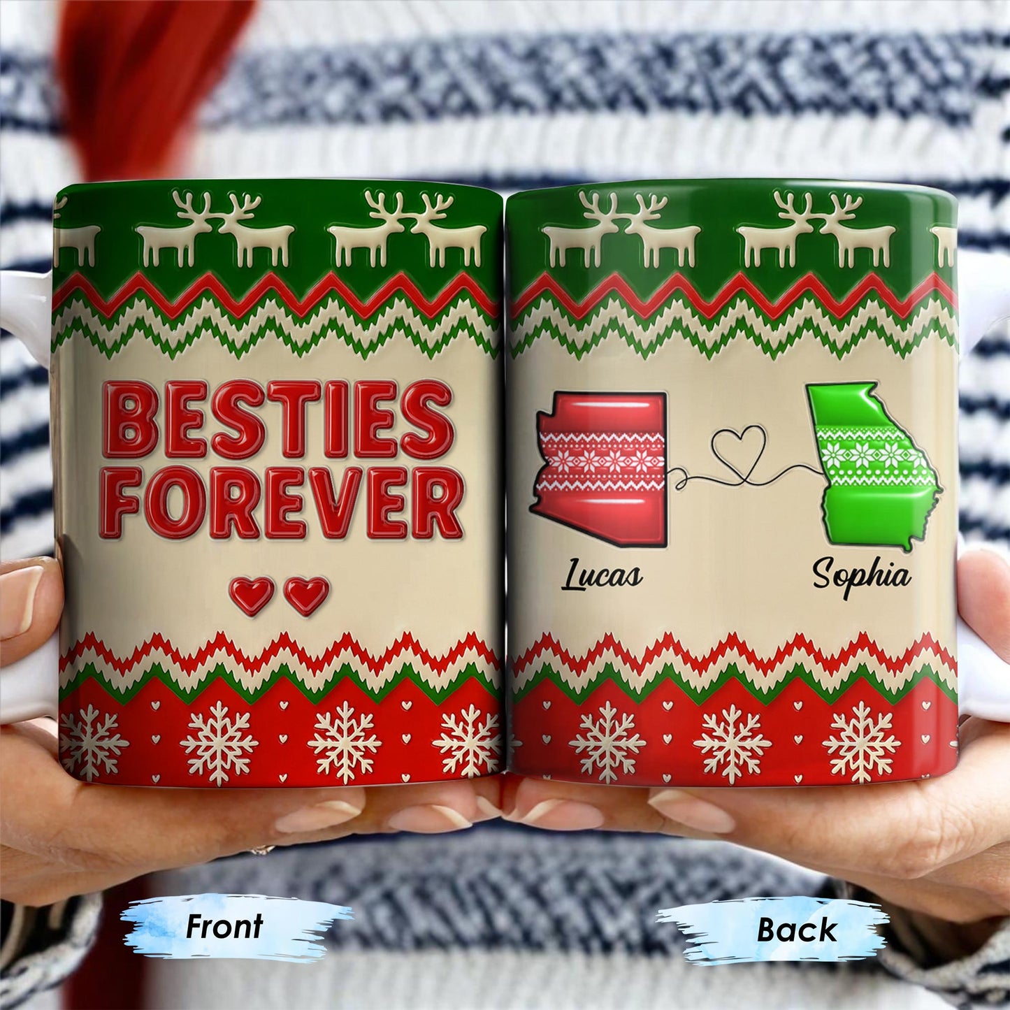 Besties Forever Christmas Sweater Design