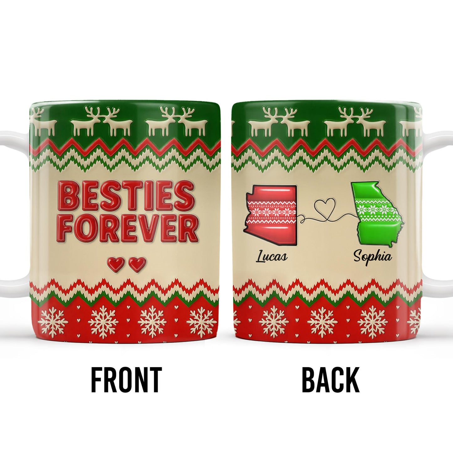 Besties Forever Christmas Sweater Design