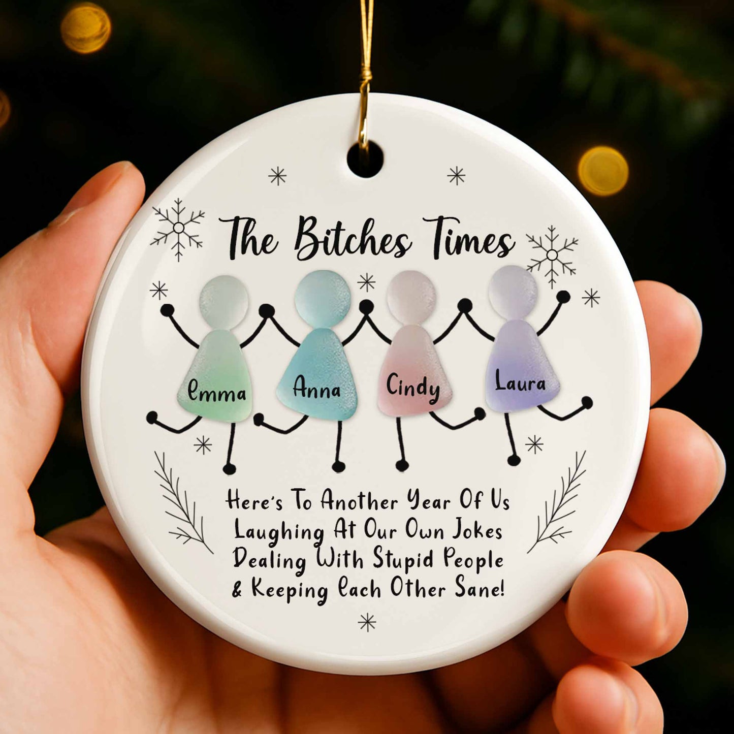 Here's To Another Year Of Us, Stick Figures And Snowflakes