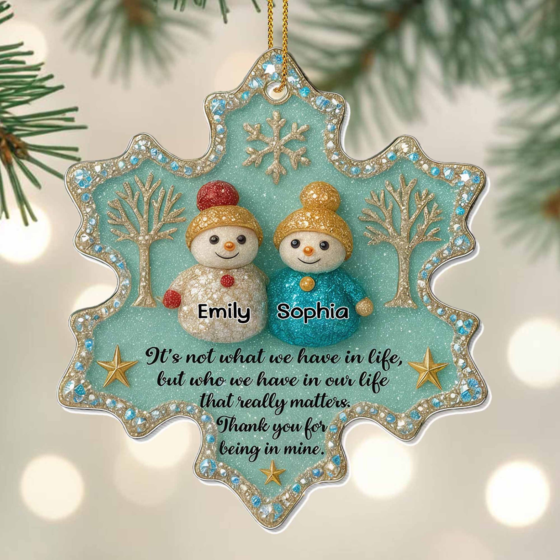 Thank You For Being In Mine, Snowmen And Tree