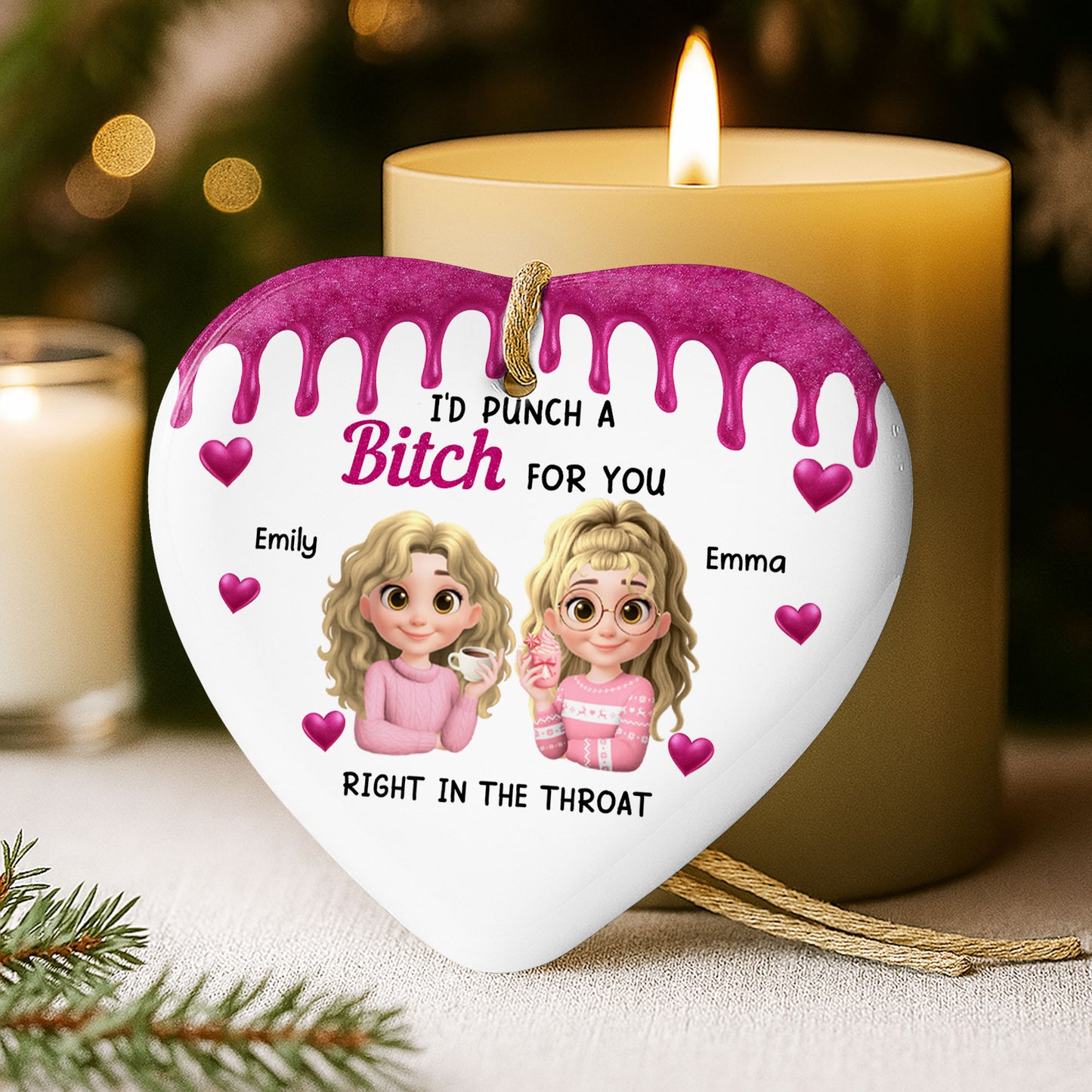 I'd Punch A Boch For You, Two Girls, Heart Design