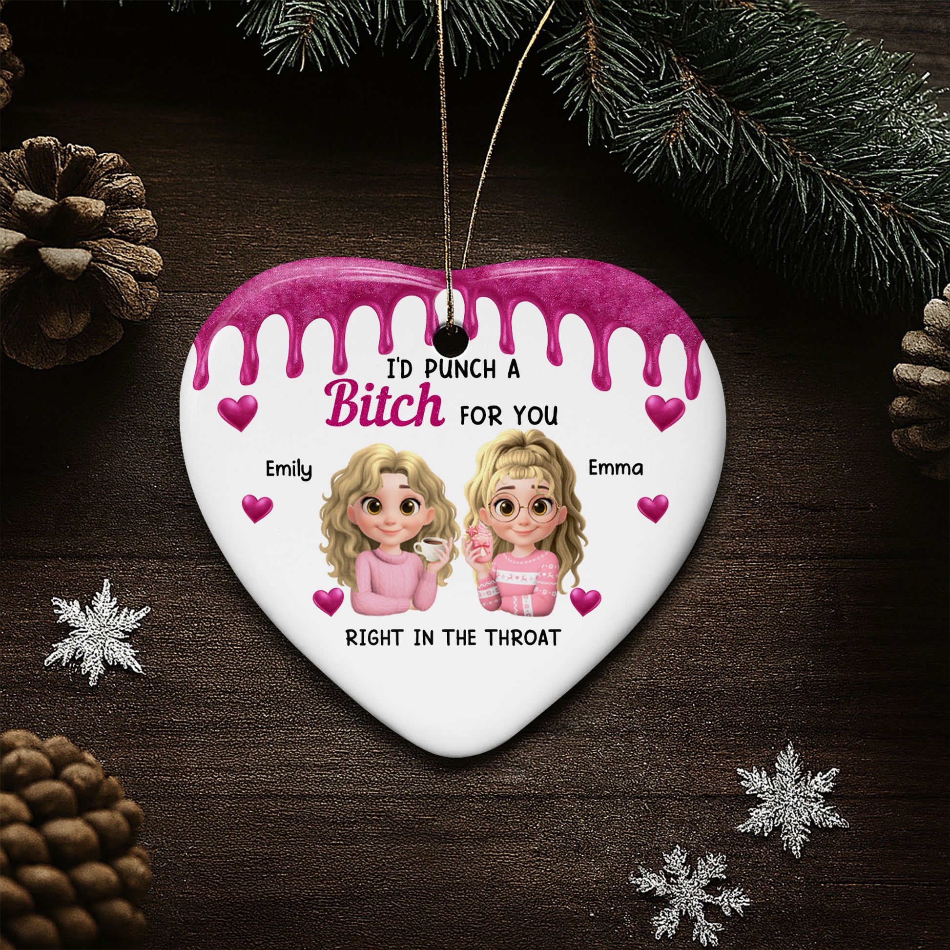 I'd Punch A Boch For You, Two Girls, Heart Design