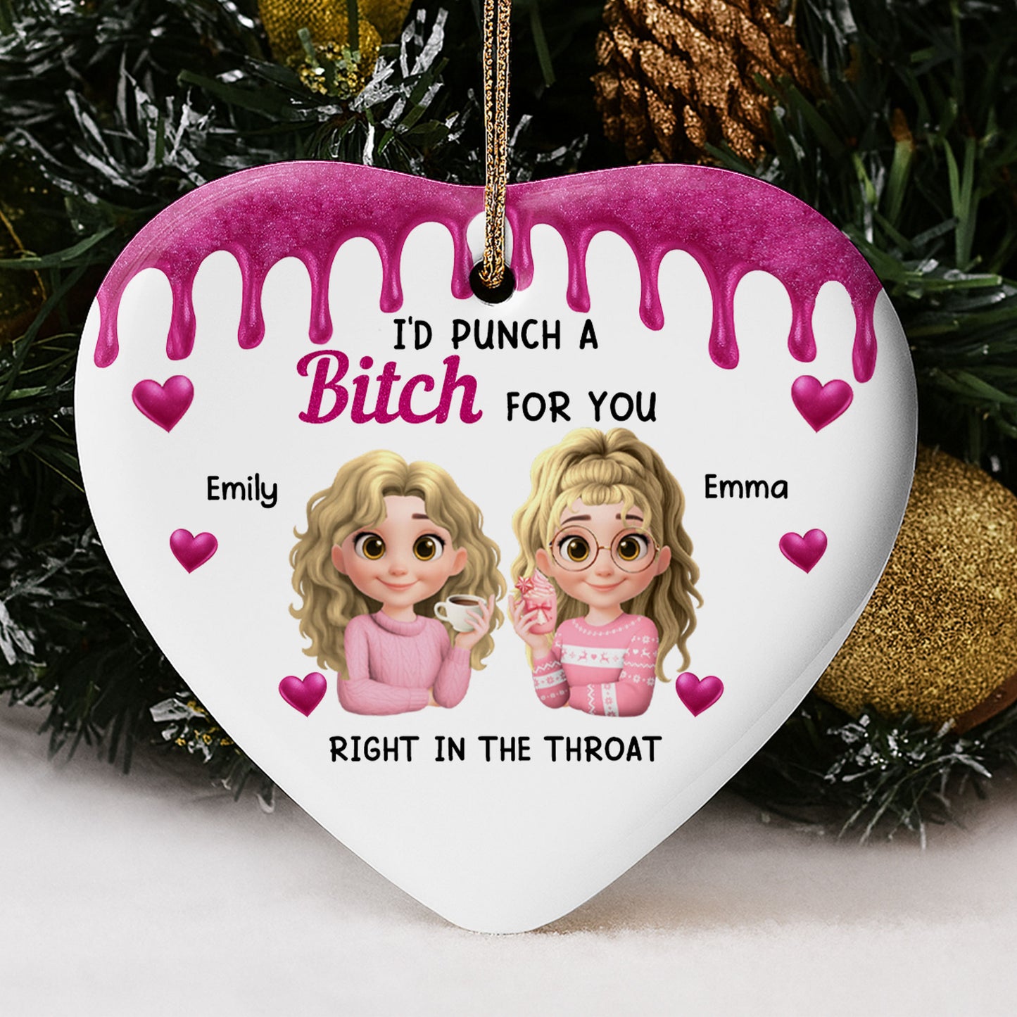 I'd Punch A Boch For You, Two Girls, Heart Design