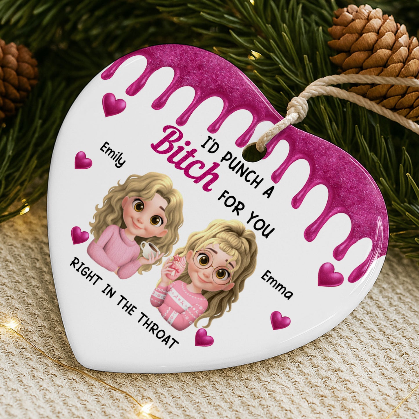 I'd Punch A Boch For You, Two Girls, Heart Design