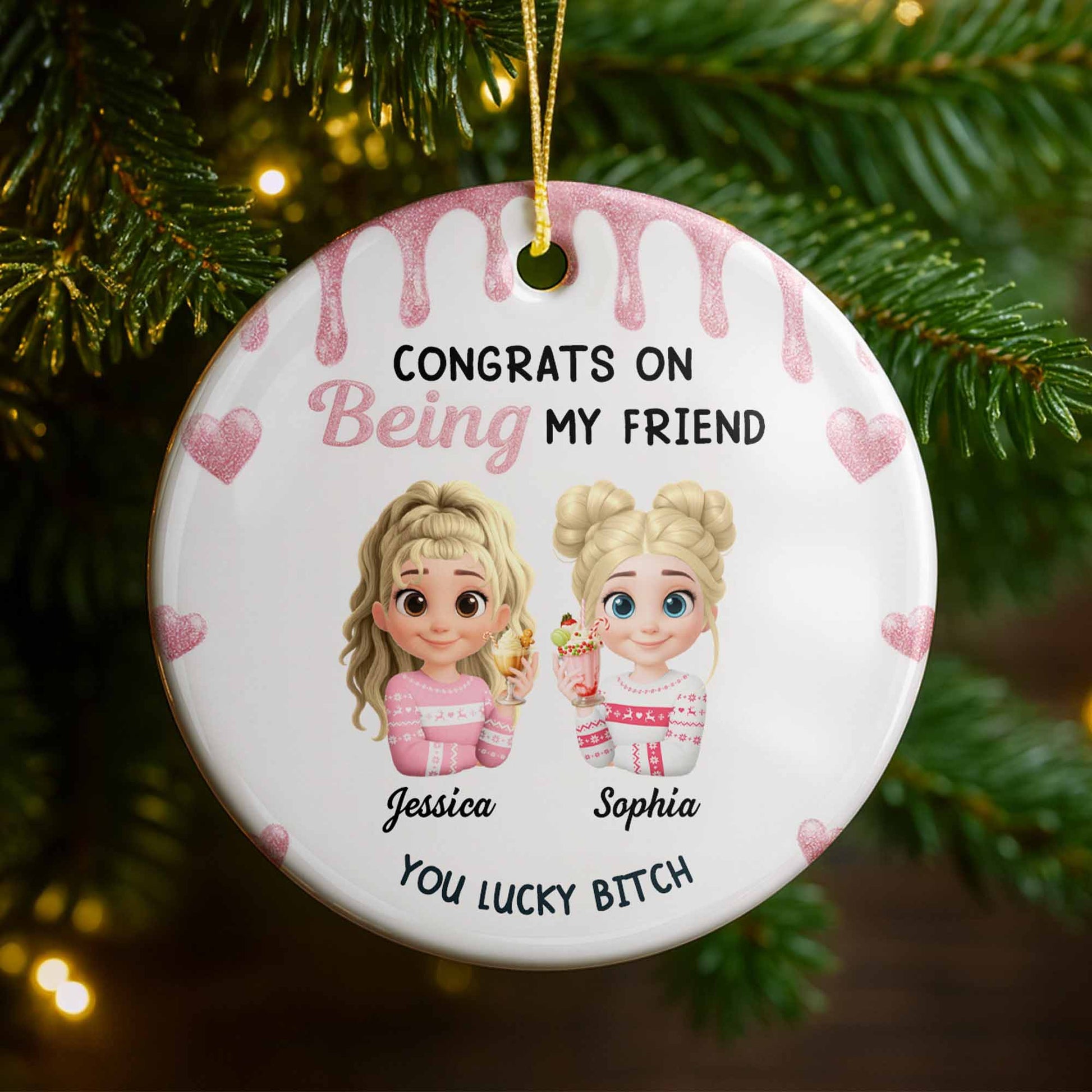 Congrats On Being My Friends With Holiday Hats