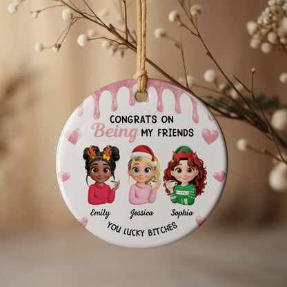 Congrats On Being My Friends With Holiday Hats