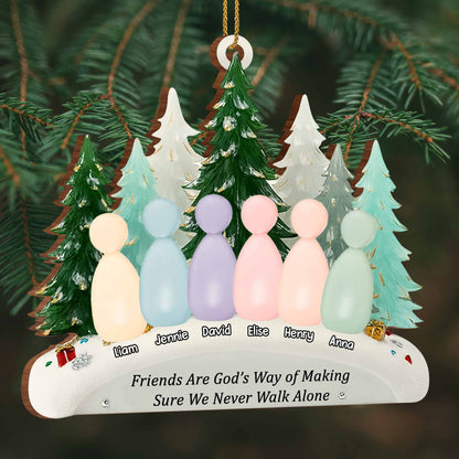 Friends Are God’s Way, Snowboard And Trees Ornament